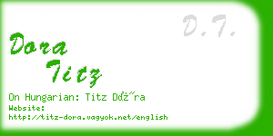 dora titz business card